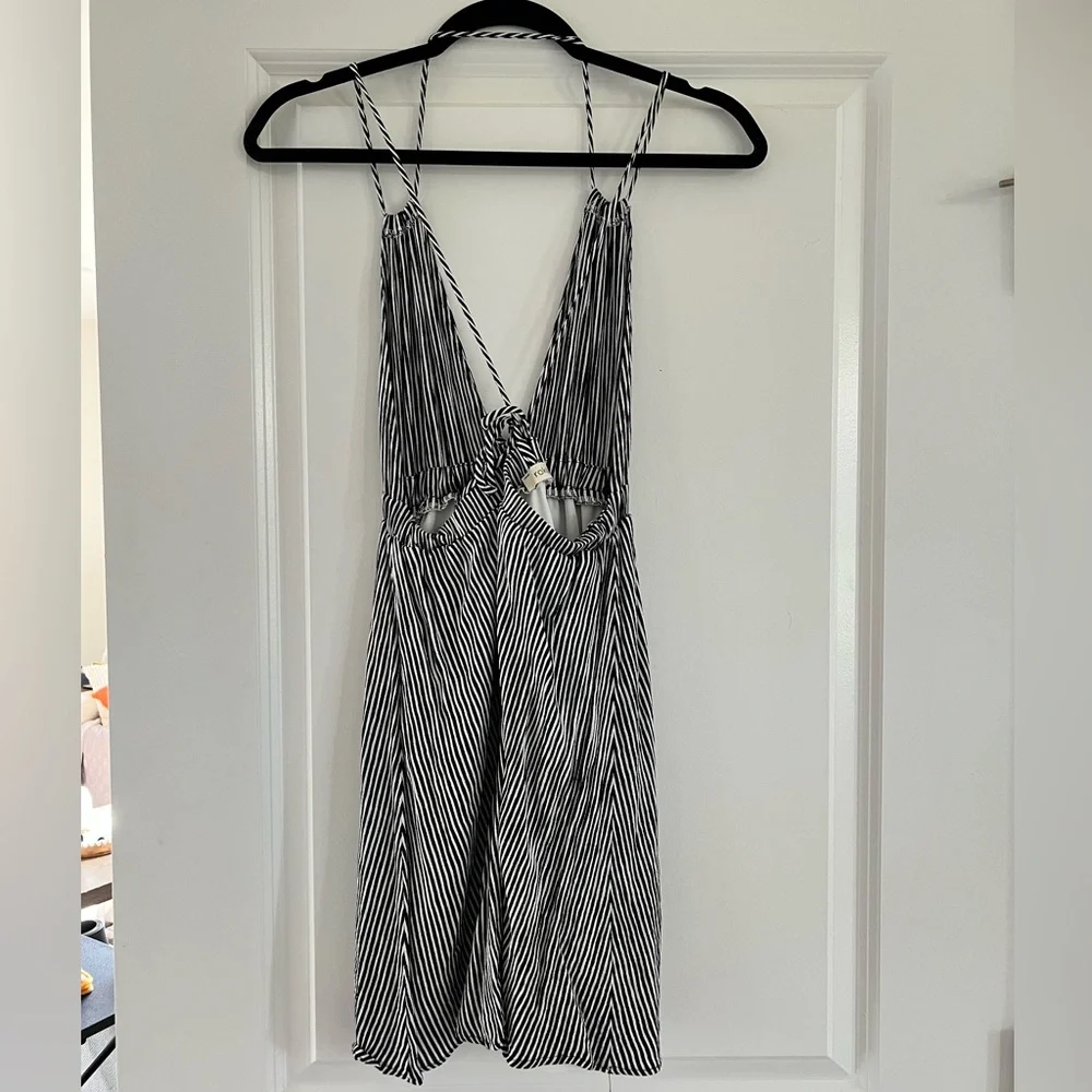 Black and White Striped Mini Dress - Picture 2 of 3